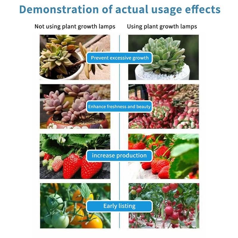 USB LED Plant Lamp Full Spectrum 3 Timer Setting 24W for Home Office Indoor Garden Desk Flowering Plants