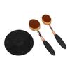 3PCS Soft Bristle Sunscreen Brush Kit Face/Body Sunscreen Applicator Brush with Protective Cover and Cleaning Pad