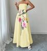 Summer European Style Fashion Casual Print Maxi Dress Women Clothing