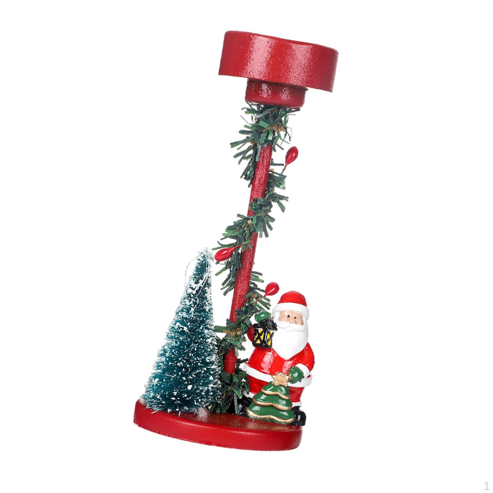 

Подсвечник для рождественских конических свечей, подставка для отеля, праздничное украшение стола Santa Claus