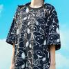Anta X Snoopy Co-Branded Life Series Cartoon Full-Print Loose-Fit Knit Short-Sleeve T-Shirt Unisex Tops Black 952129113-2