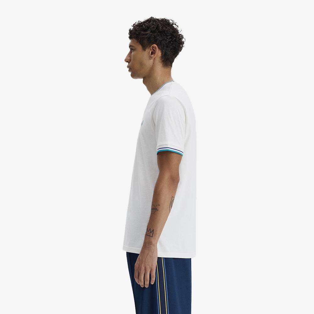 Fred Perry [Sharp] Twin Tip T-Shirt - Snow White/Deep Mint/Soho Eclipse Afpm2611588-94A