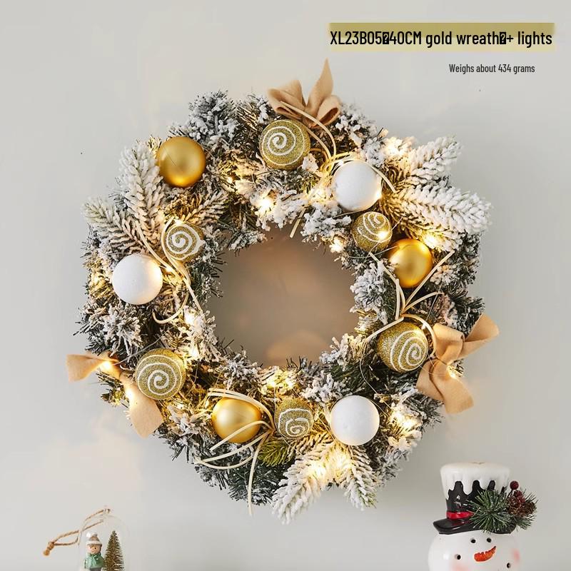 Creative Christmas Rattan Wreath Door & Window Ornament