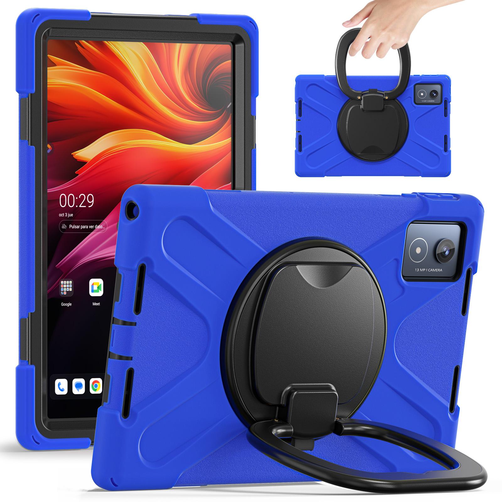

For Lenovo Tab K11 Plus/Zhaoyang K11 B352FU,TB230XC Case TPU+PC+Silicone Tablet Cover Kickstand Blue