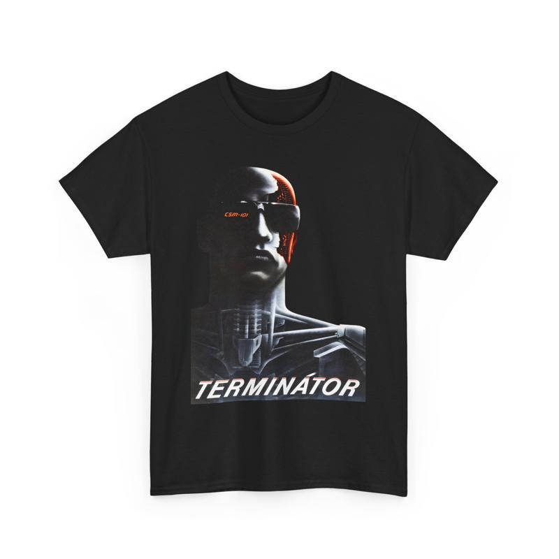 the terminator retro czech movie poster reproduction T Shirt