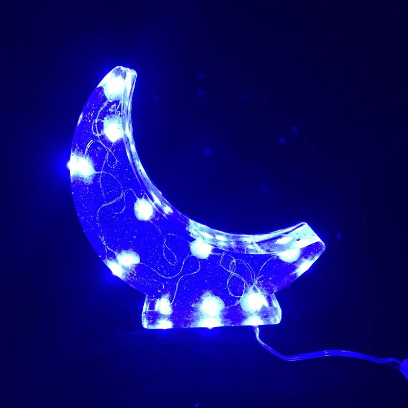 1x/6x Night Light Epoxy Resin Molds Silicone Mold Set Rainbow Moon Clouds Game Console Shaped Mold Table Lamp Decoration