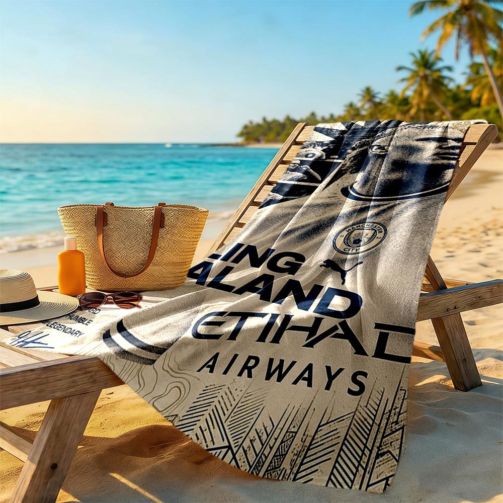 Haaland Beach Towel High Absorbency & Quick-Dry Comfortable Lightweight Suitable for Sports, Travel, Swimming, Yoga, Bathroom, Beach, And Pool
