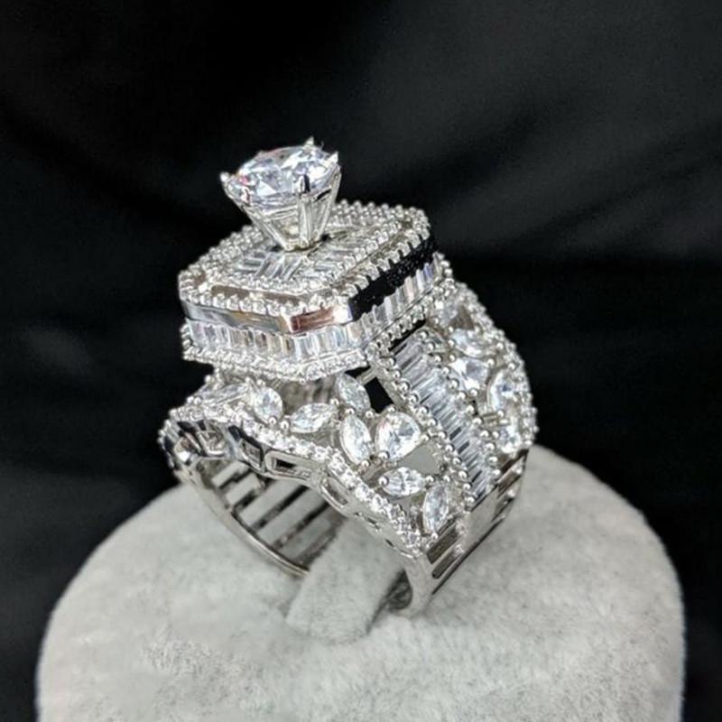 

Huitan Gorgeous Sparkling Cubic Zirconia Rings for Women Wedding Engagement Accessories Brilliant Female Rings Fashion Zircon 6