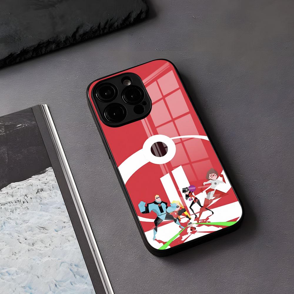 Anime Movie In-Incredibles Phone Case For IPhone 17 Air 16 E Pro Max 15 14 13 Mini 12 Pro 11 Max Plus Black Glass Cover