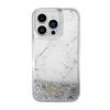 Guess Liquid Glitter Marble - Etui Iphone 14 Pro (Biały)