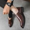 Lederschuhe Herren Brock London lässig Business formell Herrenschuhe Anzug Hochzeit Bräutigam Schuhe geschnitzt Reißverschluss Stil