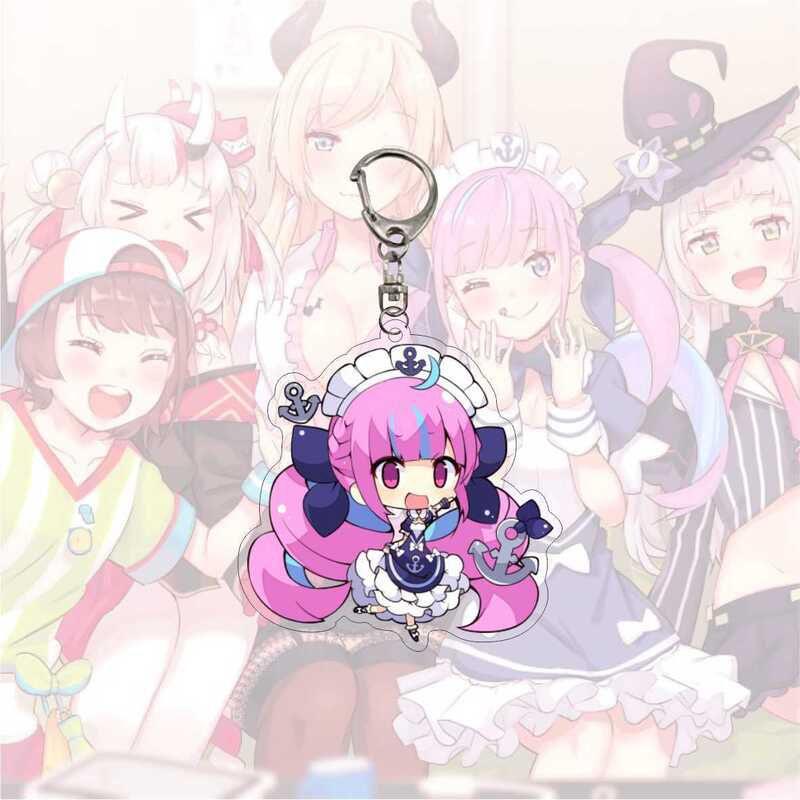 

Vtuber Keychain Hololive Anime Figure Pendant Gawr Gura Mori Usada Suisei Fubuki 6