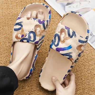 Beach Slippers for Men Sandals Man Flat Shoes Bathroom House Eva Walk Around Home Indoor Shiatsu Cheap Liquidation Clappers 2025