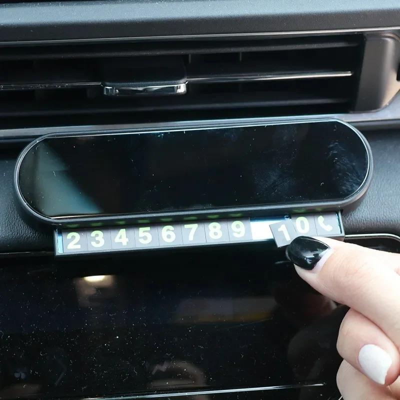 Car Temporary Park Stop Phone Temporary Park Stop Luminous Telephone Number Auto Luminous Parking Number Card Plate Accessories