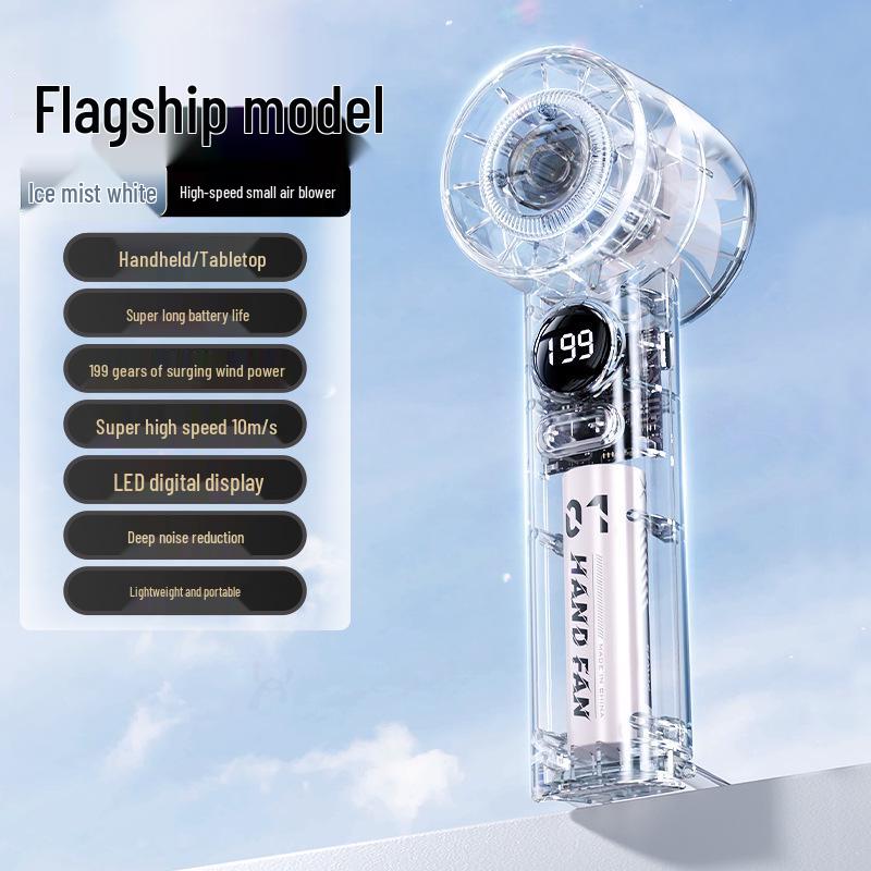 

High-Speed Handheld Mini Air Cannon Fan for Students, Babies, and Gift-Giving - Portable for Blowing Food and Eyelashes. Handheld Fan
