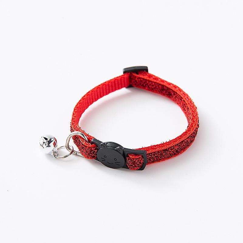 Pxcl Cat Collar Pet Cat Collar With Bell Cat Face Collar Safety Buckle Cat Collar Glitter Collar
