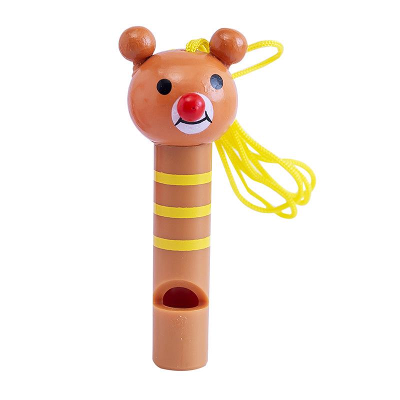 Children's Cartoon Wooden Whistle Lanyard for Outdoor Events & Sports