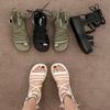 New Round Head Set Toe Women's Shoes Thick Soled Roman Sandals Tide Hollow Cold Boots Women