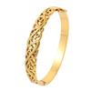 Vintage stainless steel bracelet with new hollow pattern clasp, women's bracelet, European and American fashion irregular jewelry
