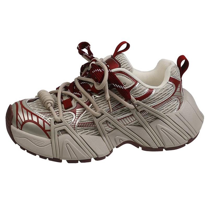 New Women's Casual Shoes Strap Running Women's Shoes Chunky Sneakers Mesh Shoes Thick Sole Non-slip Elevated Casual Sneakers