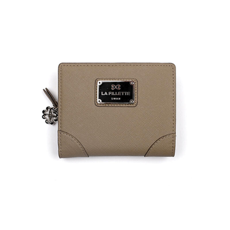 

Papillon half wallet beige