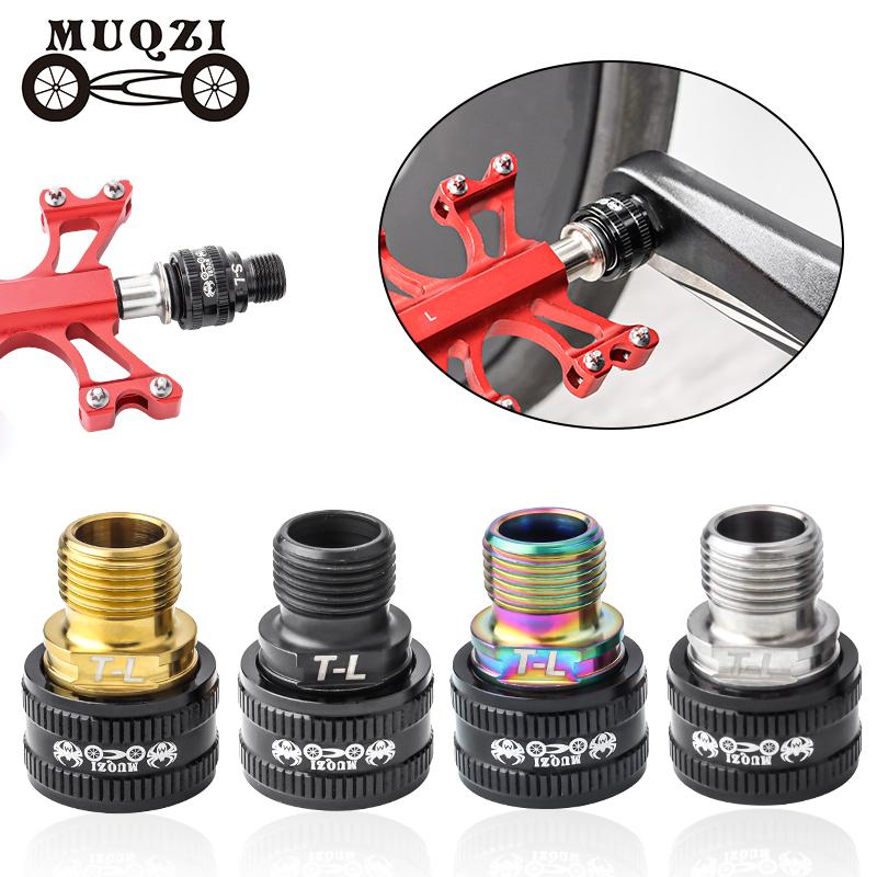 MUQZI 1Pair Quick Release Pedal Holder Titanium Alloy Stainless Steel Pedal MTB Road Bike Quick Release Pedal Extender Adapter