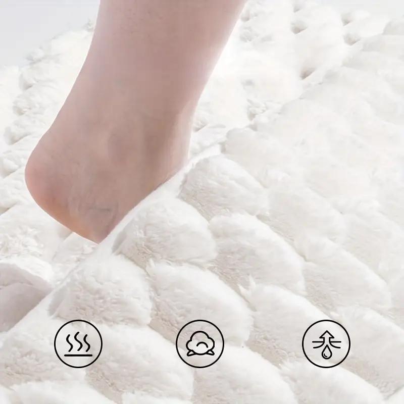 Memory Foam Bath Mat, Soft Long Hair Non-Slip Bathroom Rug, Machine Washable, Absorbent, Indoor/Outdoor Use