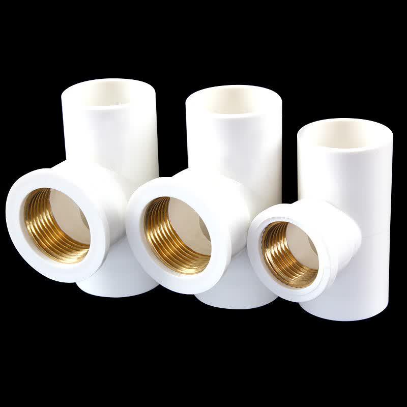 Deqi PVC Copper Insert Reducing Tee
