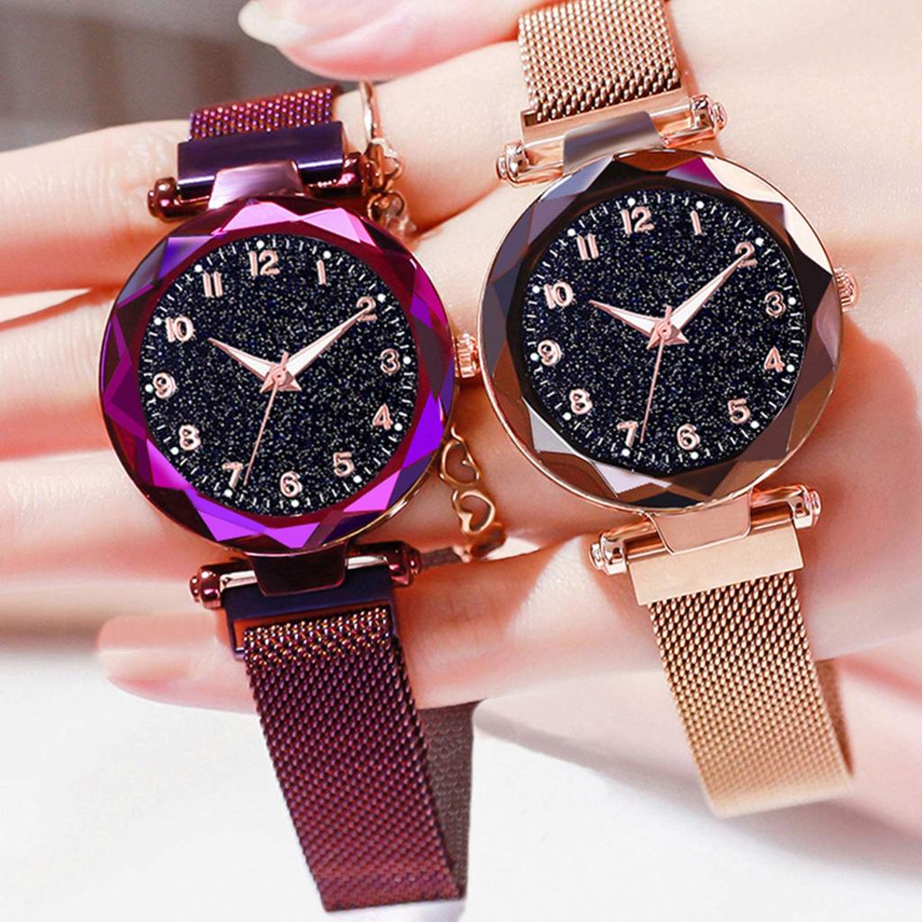 Digital Luminous  Sky Magnet Watch Quartz Watch Fashionable And Lazy Watch For Women