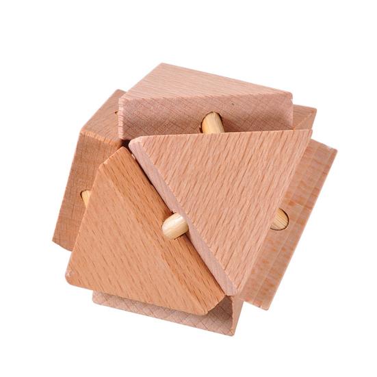 Classic Wooden Puzzle Cube Ball Kongming Luban Lock Brain Teaser Adults Toy