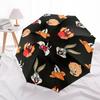 1pc Looney Tunes Fabric Print Umbrella with Plastic Handle,Cartoon Pattern,Suitable for All Seasons Multi-functional Umbrella415