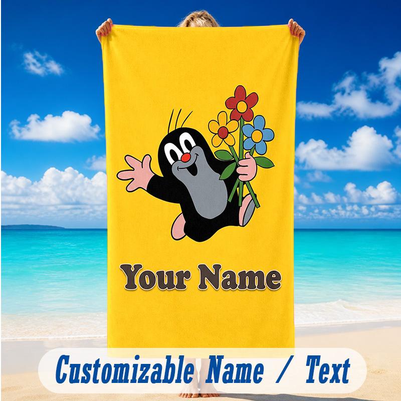 Beach Towel Custom Name Text, Quick Dry Large Towel For Beach HomePumuckl