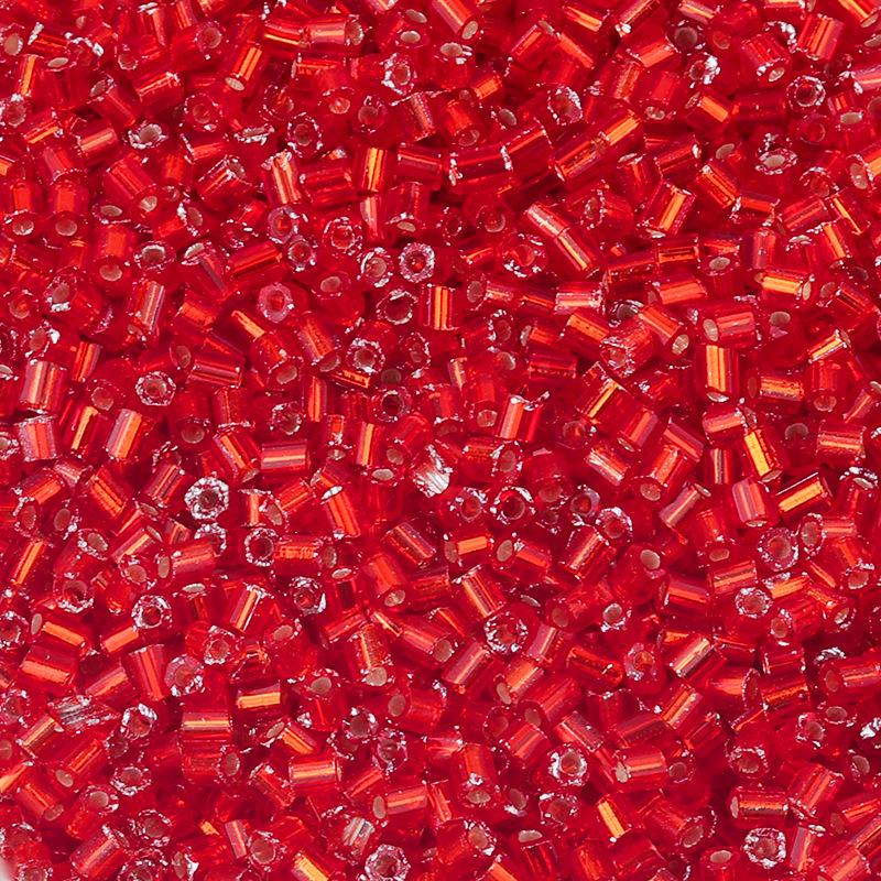 

Посеребренные 2,5 мм цветные стеклянные бусины-бисер для изготовления браслетов своими руками и проектов бисероплетения Diameter 2.5mm, Length 3mm, Hole 1mm, 50g/pack