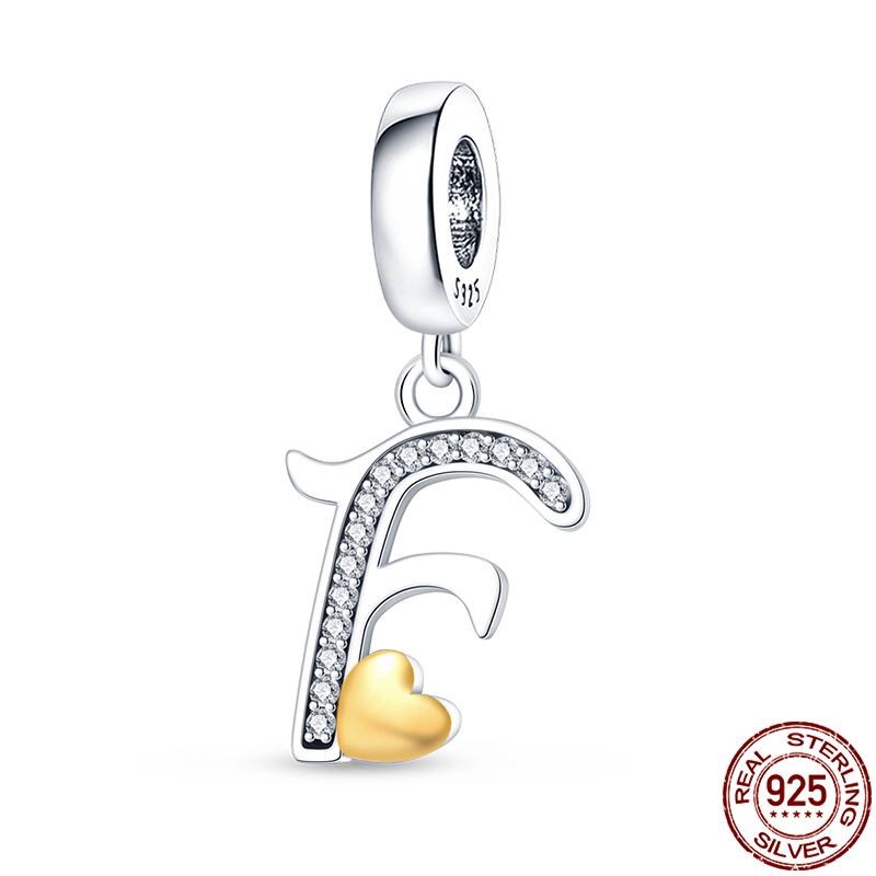 Novinka v kolekci Qikaola Originální náramky 26 písmen A-Z Měděné přívěsky Korálky Pro DIY Výrobu narozeninových šperků Dárky