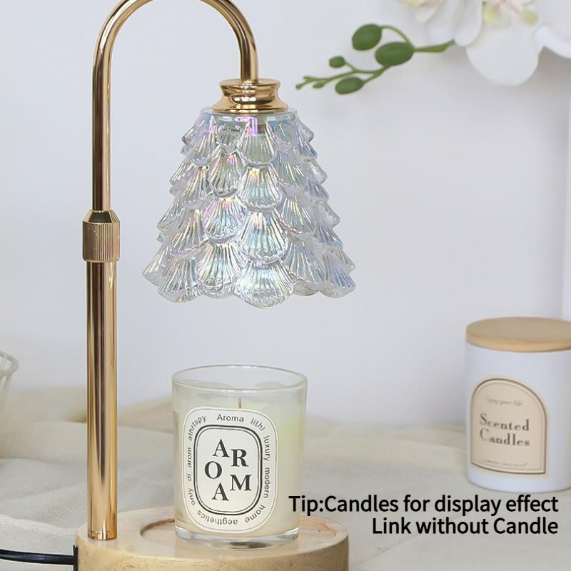 

Wax Melt Lamp Fragrant Gift Desk Lamp Smoke Free Temperature Regulating American Retro Night Light Aromatherapy Lamps(No Candle) rotate dimming&UK Plug білий