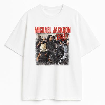 Michael Jackson Bad Album Tričko Unisex a Dámské Letní Bavlněné Oblečení Ležérní Móda Kulatý Výstřih Krátký Rukáv Tričko Streetwear