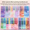 LANGUO 158/4 Kleuren Glitters Effecten Gelpen 1.0mm Grote Capaciteit Schrijfpennen Tekenen Kantoor Schoolbenodigdheden Schrijfwaren