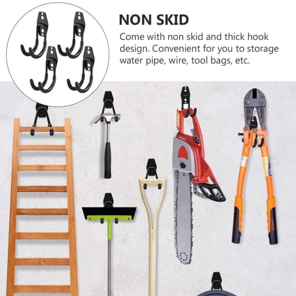 Anti-Slip Coating Bike Wall Mount Heavy Duty Garage Hook Hook Set Wall Mount Hanger  Tool Organize