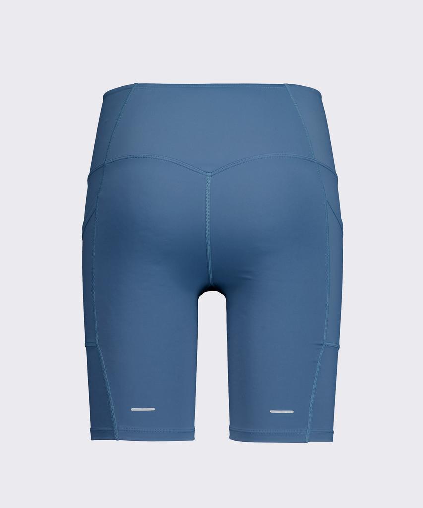 Leijibi Core Flex Pocket Women'S Leggings Knee-Length Running Shorts Blue