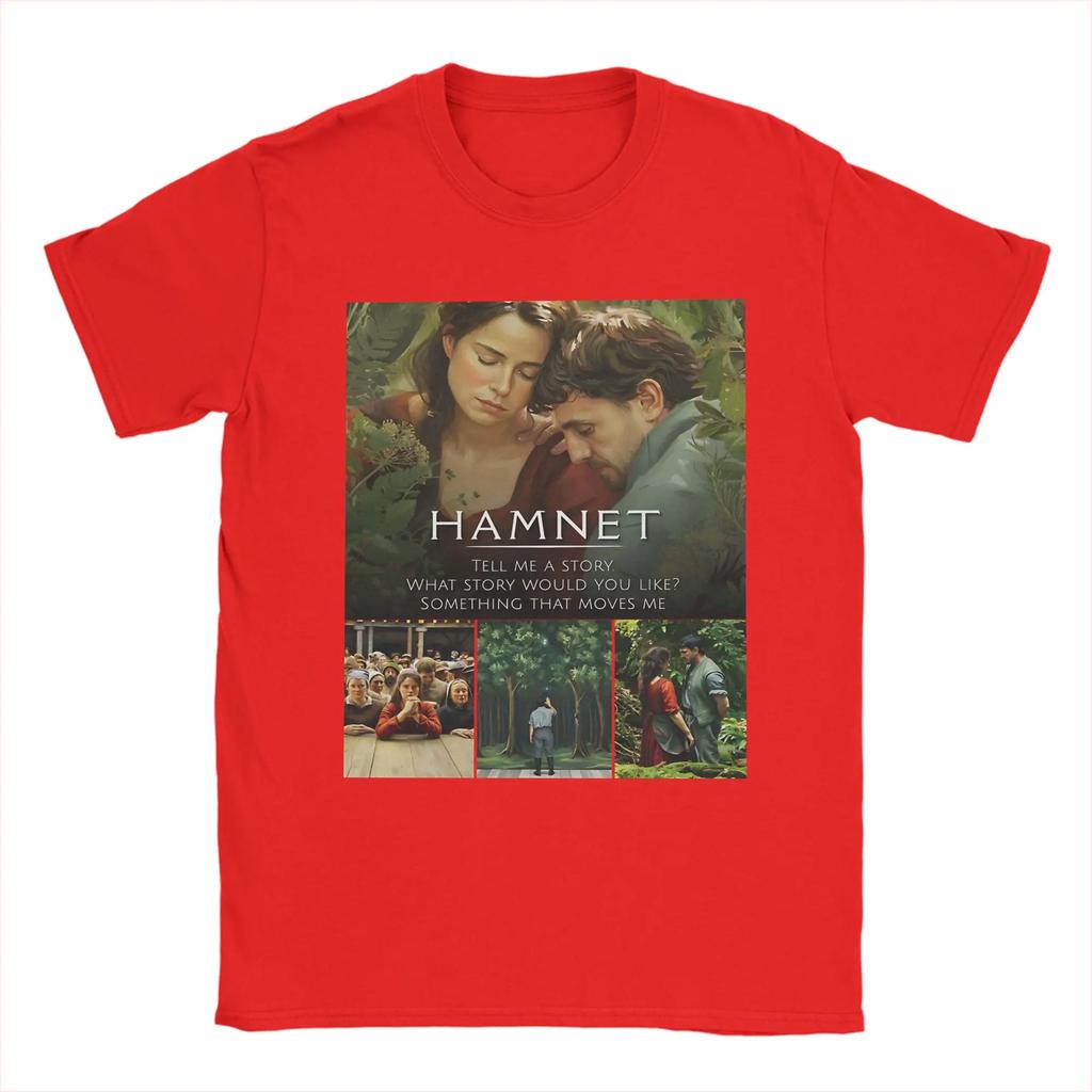 Hamnet Movie T-Shirts Men  Vintage 100% Cotton Tee Shirt Round Collar Short Sleeve T Shirt Original Clothing