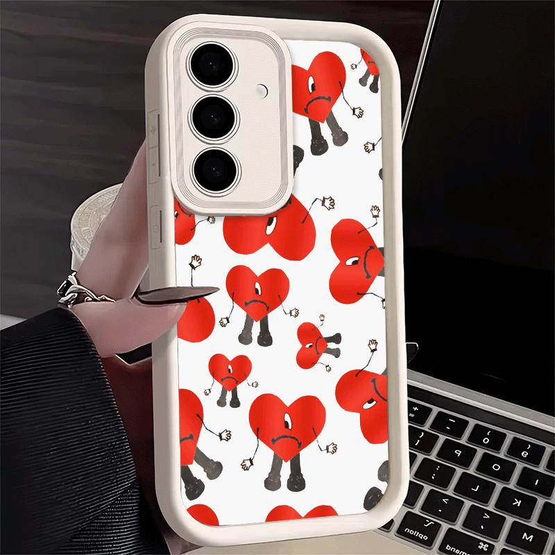 Phone Case for Samsung Galaxy A17 A16 A15 A14 A13 Bad Bunny Heart A56 A36 A26 A55 A35 A25 A54 A34 A24 A53 A33 A23 A07 A06