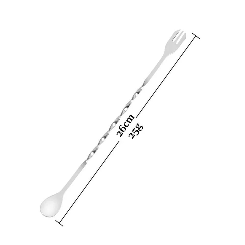 Stainless Steel 304 Spiral Cocktail Stir Spoons Bartender Muddlers for Whisky Drinks Mixing Bar Essential Tool