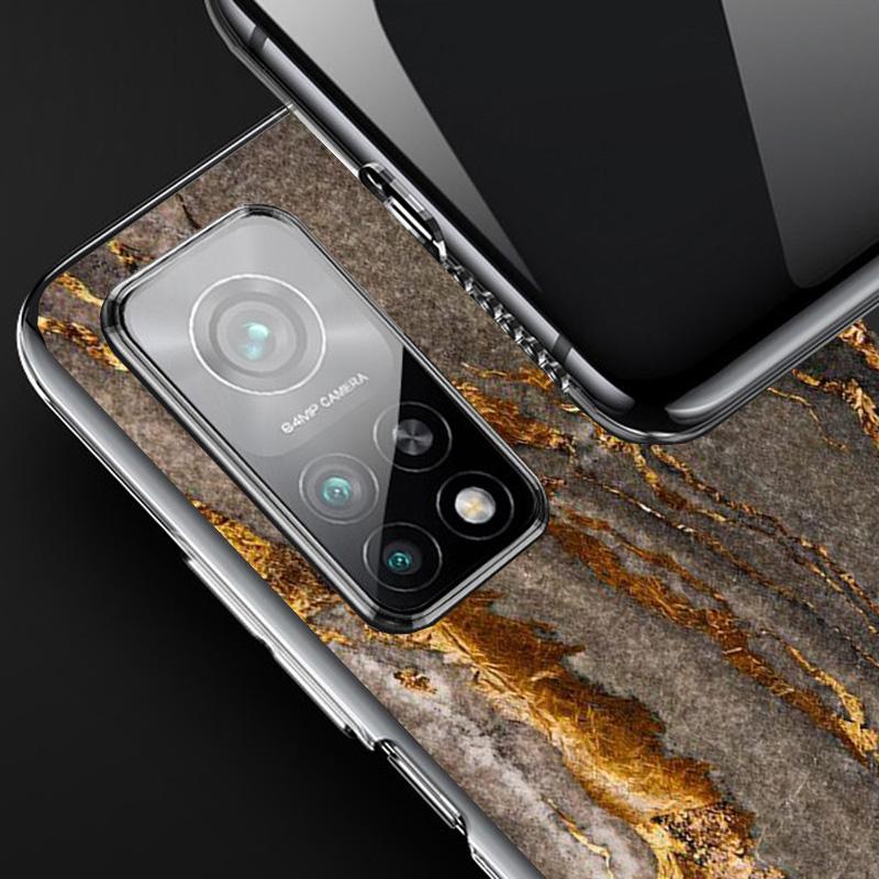 Fashion Gold Pink Geometric Marble Phone Case For Xiaomi Redmi Note 15 14 13 12S 12 11 Pro Plus 14S 11S 11E 10 10S 11T 5G Person