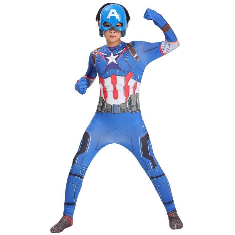Halloween Costume Captain Costume Onesie Children Spoof Show Costume Props Spiderman