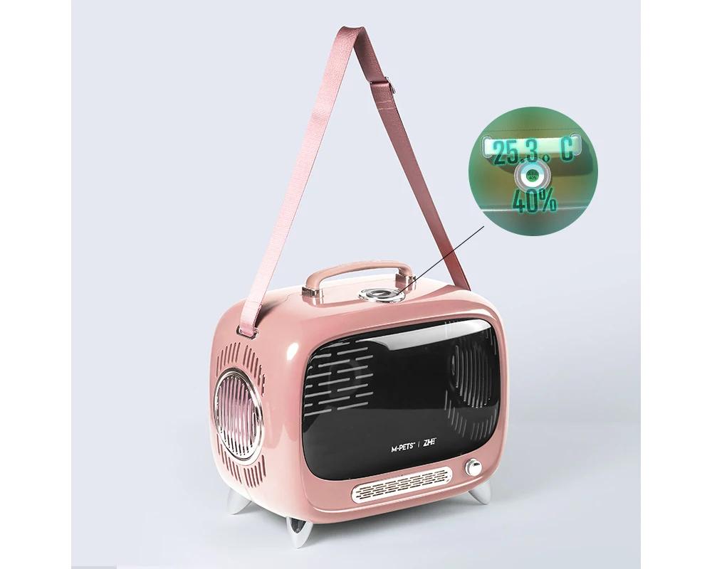

Сумка для кошек TV Cat Bag для домашних животных, сумка для переноски домашних животных, вентилируемая сумка, большая клетка для кошек, прозрачный рюкзак для транспортировки розовый