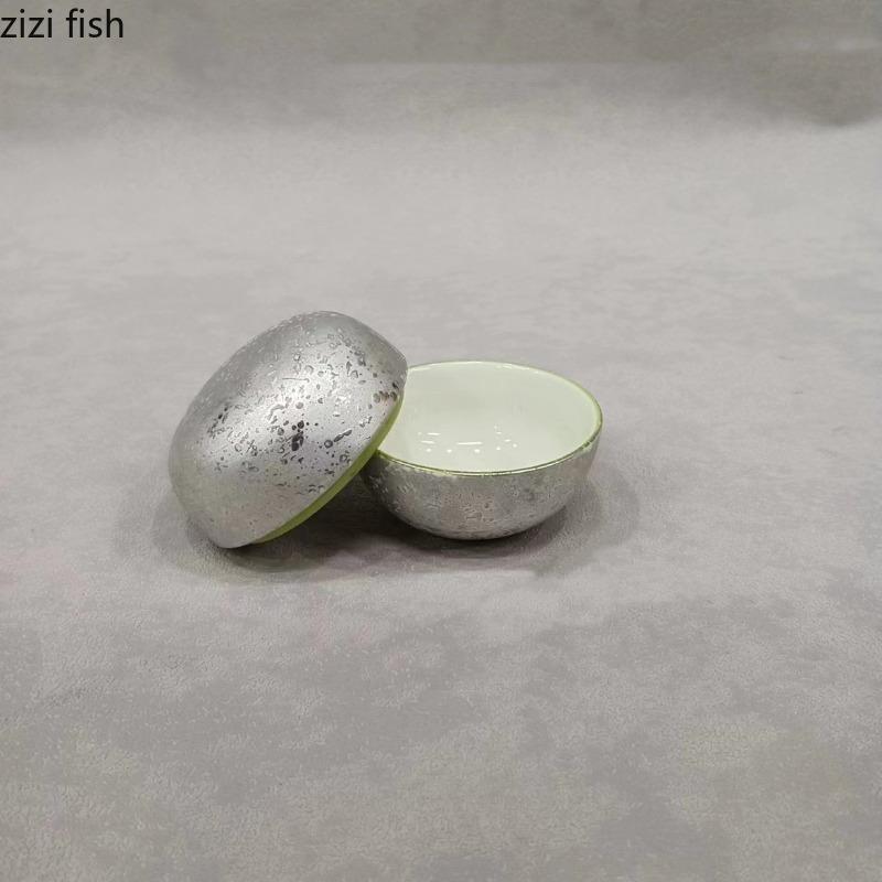 Ceramic Tableware with Lid Round Dessert Plate Dining Plates Dry Ice Bowl Fruit Plate Salad Bowl Snack Bowls Dim Sum Dish Tray