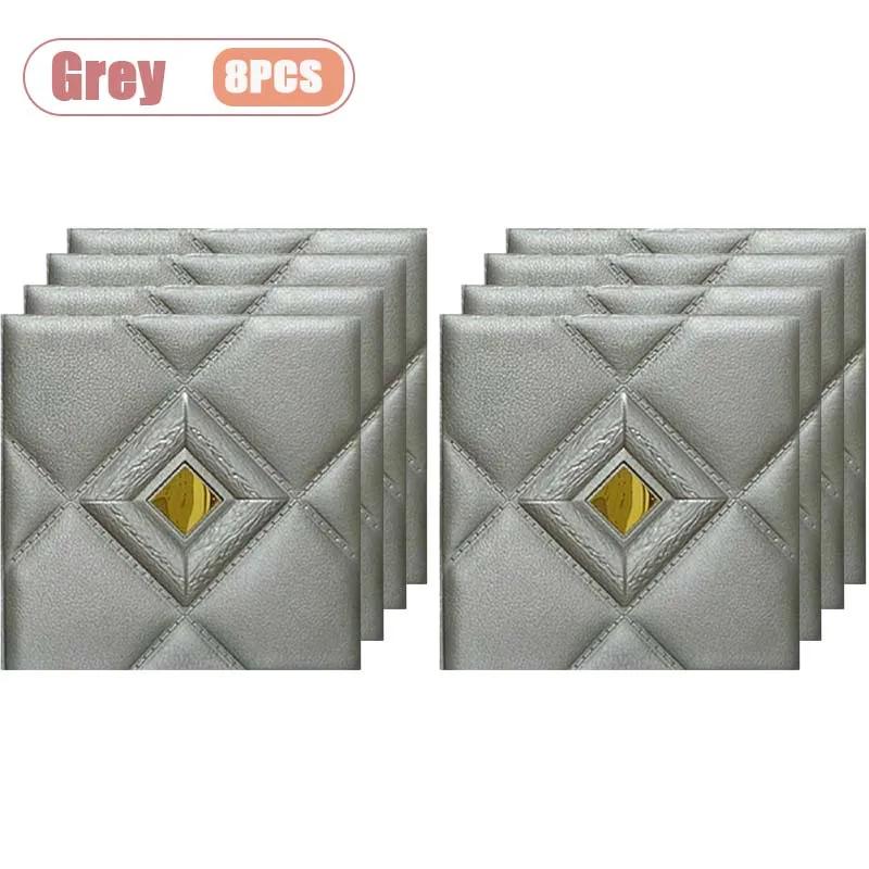 4-24PCS 30x30cm Self-Adhesive Wall Sticker 3D Soft Wall Stickers DIY Bedroom Living Room Background Home Decor Wall Decoration