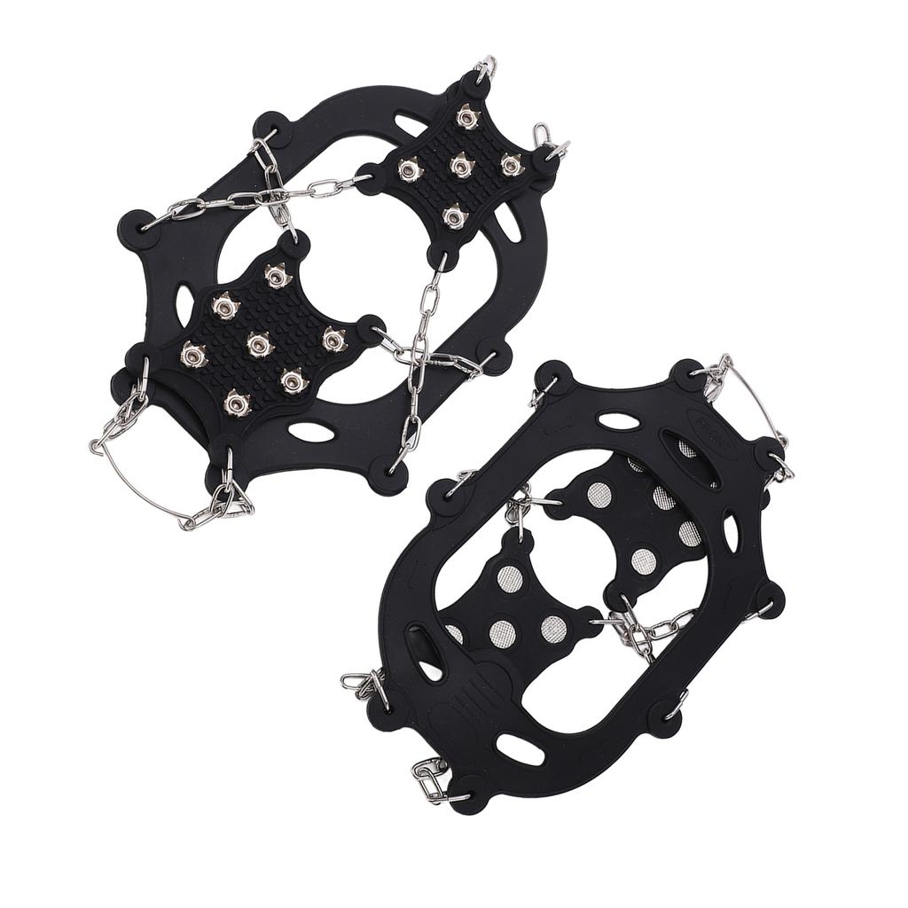 2er-Set 12-Zacken-Steigeisen Schuhüberzug Rostbeständigkeit Langlebig Outdoor Klettern Steigeisen Größe XL