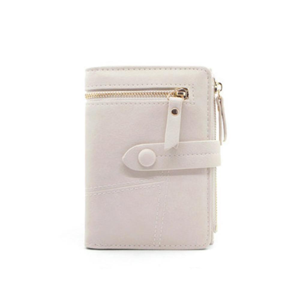 Multi-card Slot Women Card Bag Folding PU Leather Coin Purse Simple Short Women Wallets  Girl
