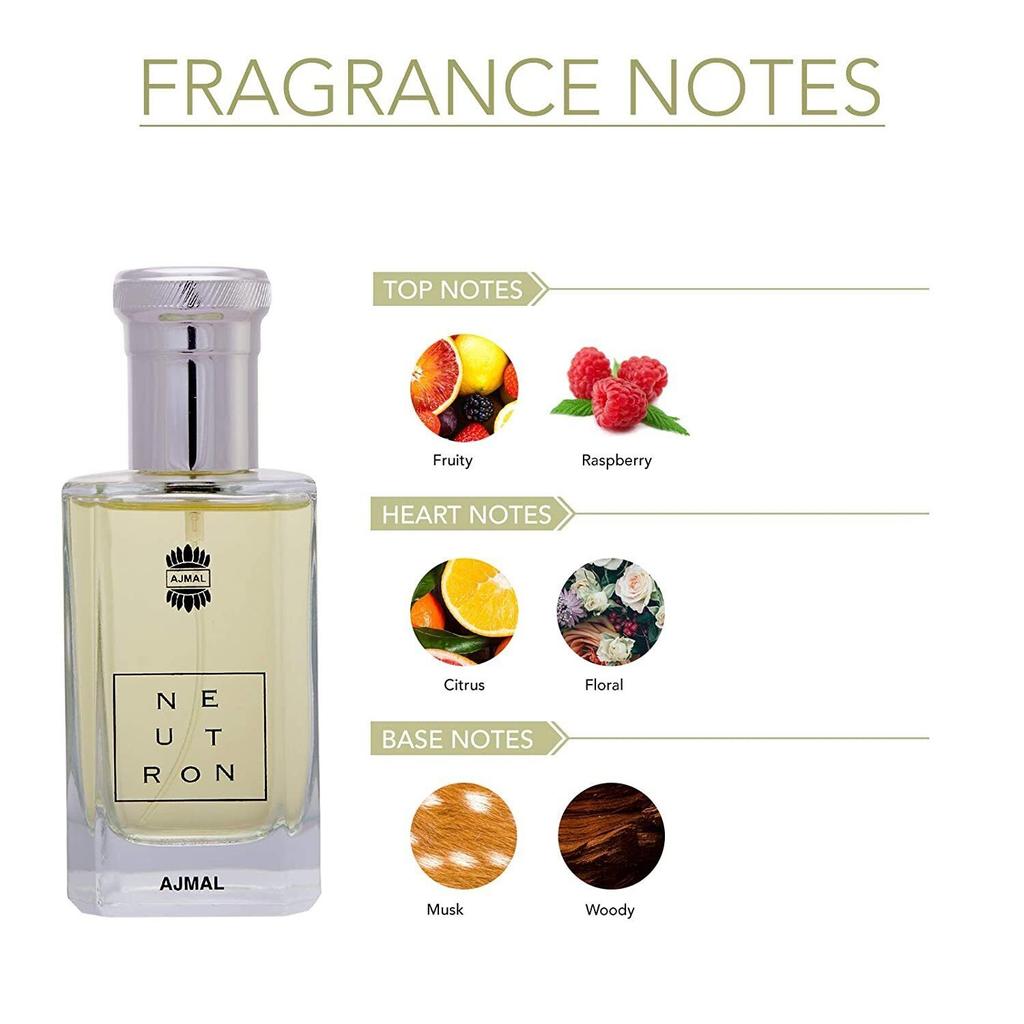 Ajmal Neutron Eau De Parfum Long Lasting Scent Spray 100ml 7JT2716